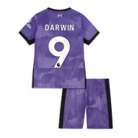 Echipament fotbal Liverpool Darwin Nunez #9 Tricou Treilea 2023-24 pentru copii maneca scurta (+ Pantaloni scurti)
